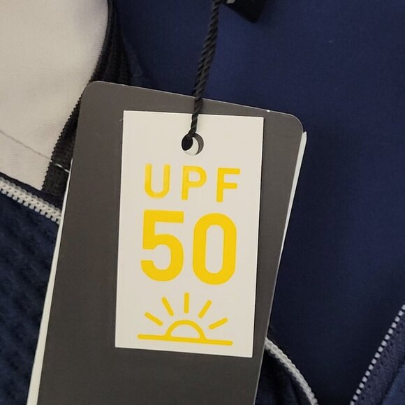 NWT Adidas UPF 50 Mens XL Navy Golf Sweatshirt Mock Pullover JCT - Picture 9 of 10